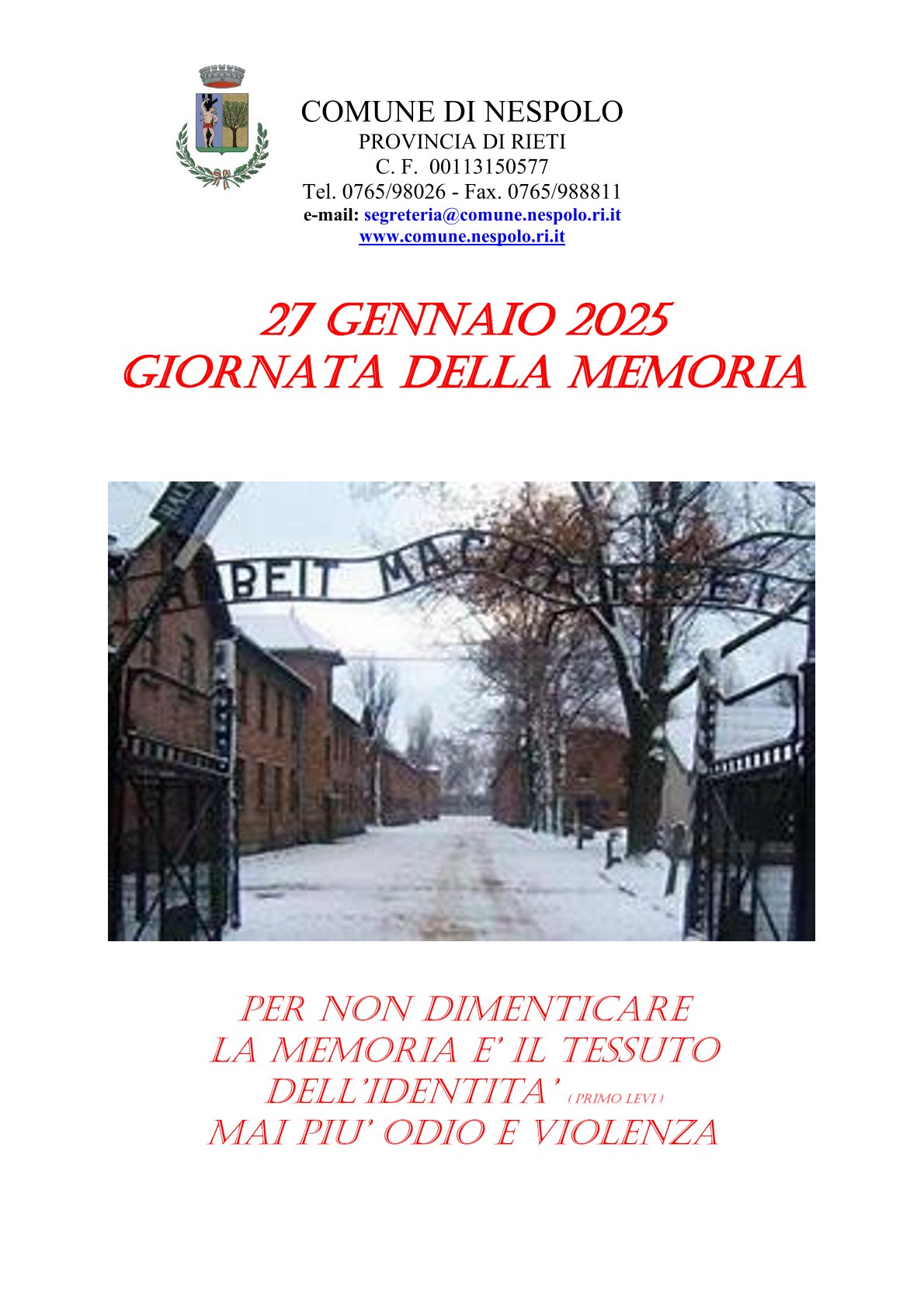 GIORNATA della MEMORIA 